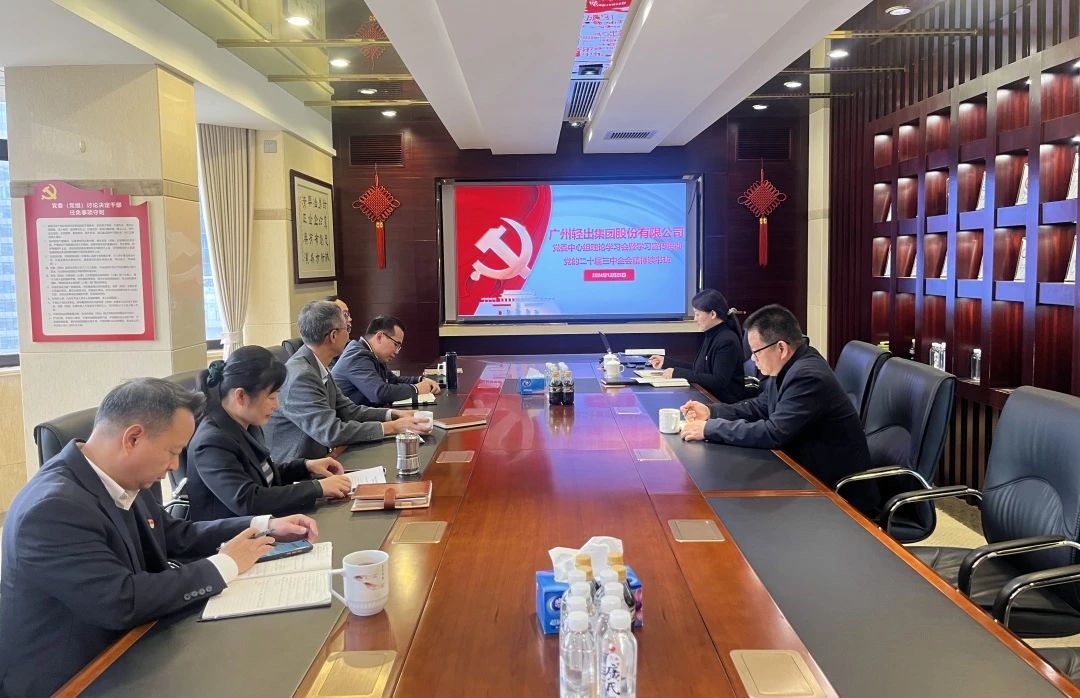 轻出公司召开党委中心组理论学习会暨学习宣传贯彻党的二十届三中全会精神读书班